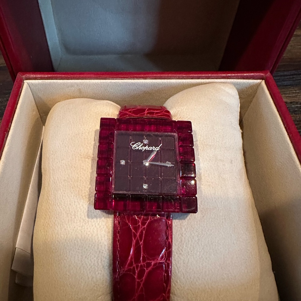 ❌❌SOLD❌❌LIMITED EDITION CHOPARD ICE CUBE BE MAD WATCH 4P Diamond Dial